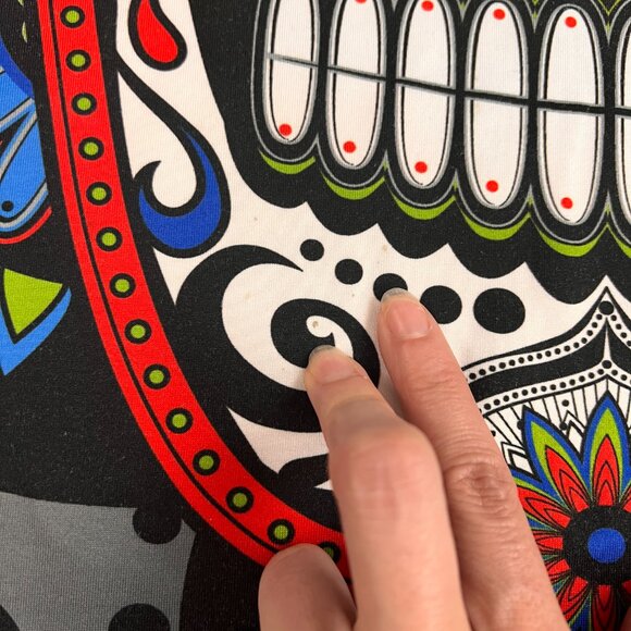 INKnBURN Women's Calavera Pullover with Thumbholes Skull Sz M - Picture 10 of 10